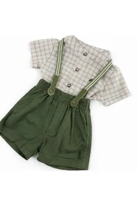 Conjunto Body e Bermuda Suspensório