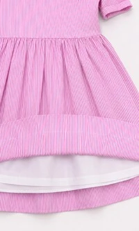 Vestido Listrado Rosa — Col & Lorê