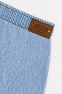 Saia jeans com bolsos cargo