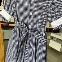 Vestido Xadrez Azul Marinho