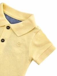 Body Polo Amarelo Bebê