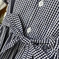 Vestido Xadrez Azul Marinho