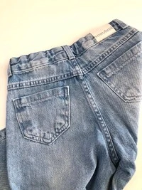 Calça Wide Leg Jeans Com Brilho
