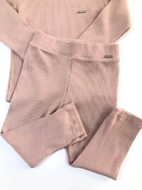 Calça Legging Canelada Bege Rose