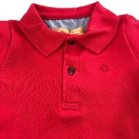 Body Polo Vermelho Bebê