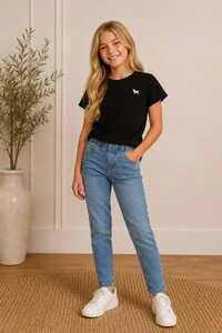 Calça Jeans com Elastano Up Baby