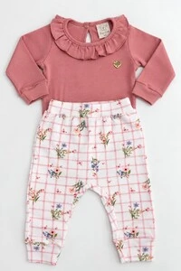 Conjunto Xadrez Floral-Pingo Lelê