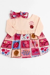 Conjunto Vestido Manga Longa e Faixa