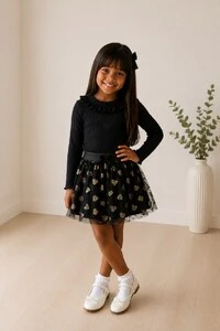 Conjunto Blusa e Saia em Tule