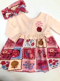 Conjunto Vestido Manga Longa e Faixa
