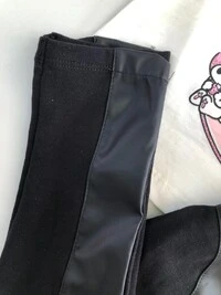 Calça Legging Montaria Recorte em Couro