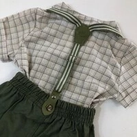 Conjunto Body e Bermuda Suspensório