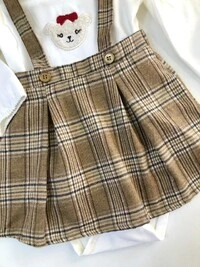 Jardineira com body Litte Bear