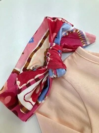 Conjunto Vestido Manga Longa e Faixa