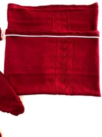 Saída Maternidade Macacão Tricot Hug Vermelho