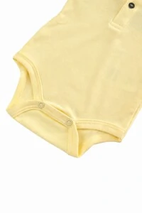 Body Polo Amarelo Bebê
