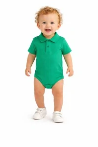 Body Polo Verde Bebê