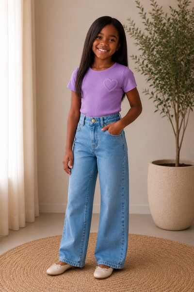 Foto Calça Jeans Wide Leg Clara Charpey