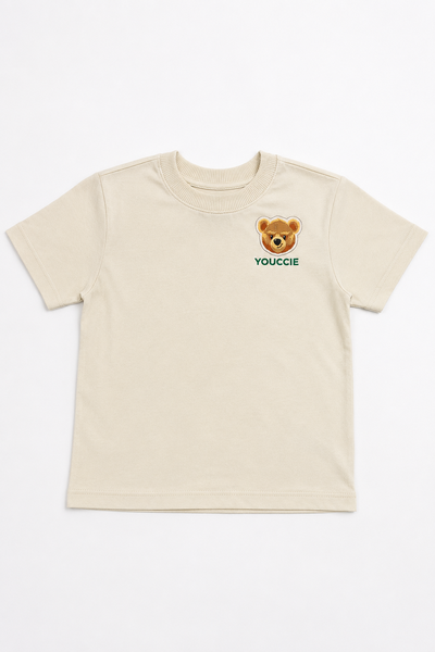 Foto T-shirt bege com patch