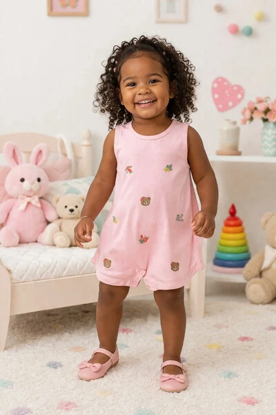 Foto Romper Regata Ursinha Floral