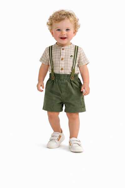 Foto Conjunto Body e Bermuda Suspensório