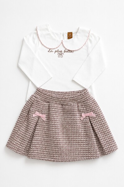 FotoConjunto Blusa e Short Saia Tweed
