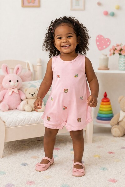 Foto Romper Regata Ursinha Floral