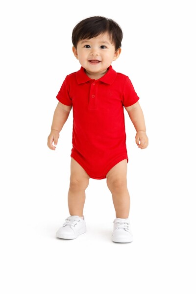 Foto Body Polo Vermelho Bebê