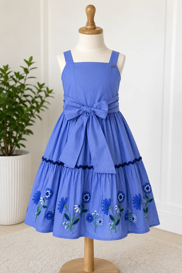 Vestidos Alças Bordado Barrado