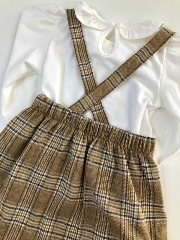 Jardineira com body Litte Bear