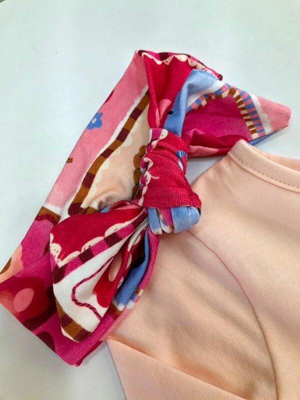 Conjunto Vestido Manga Longa e Faixa