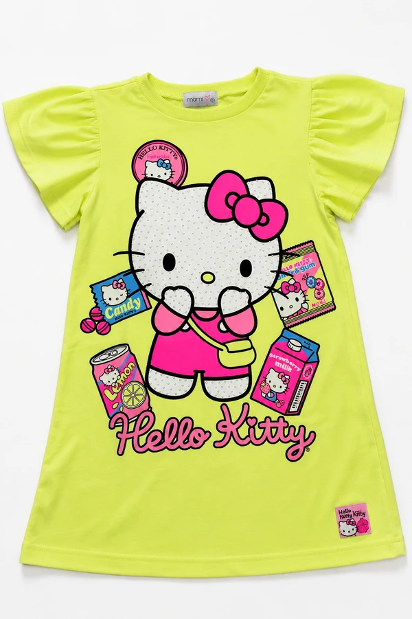 Vestido Hello Kitty com Strass