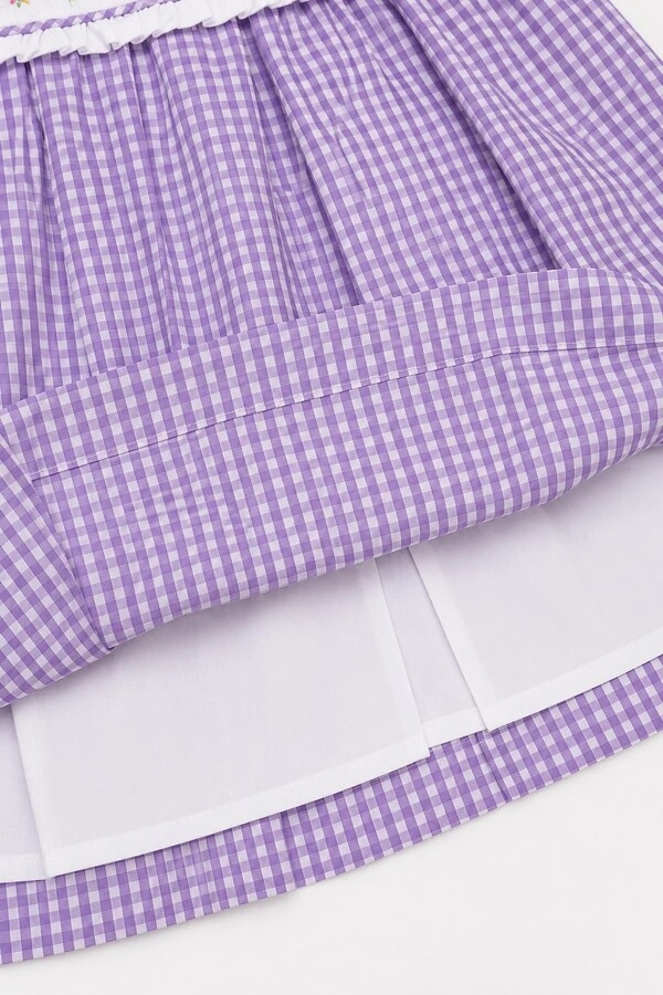 Vestido Xadrez Lilás — Col & Lorê