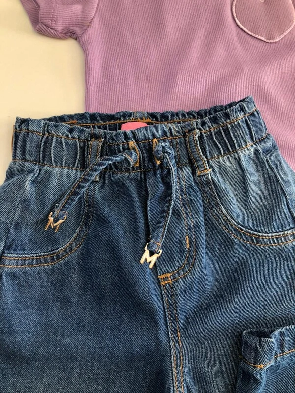 Calça Jeans Pantalona MOMI