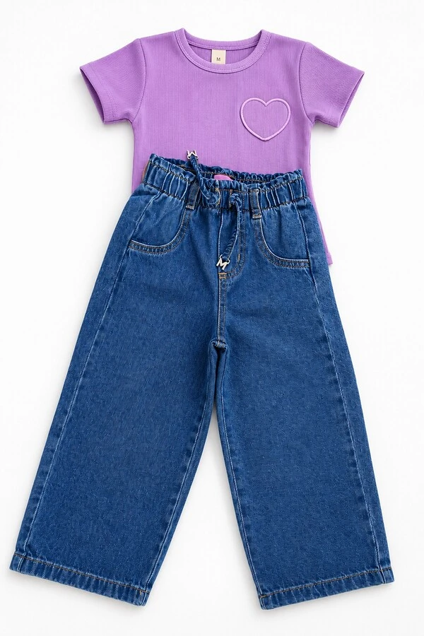 Calça Jeans Pantalona MOMI