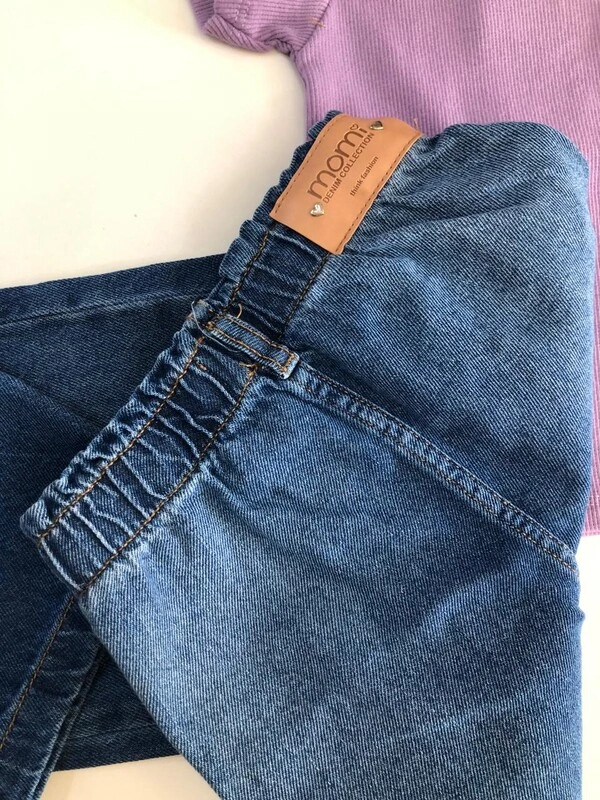 Calça Jeans Pantalona MOMI