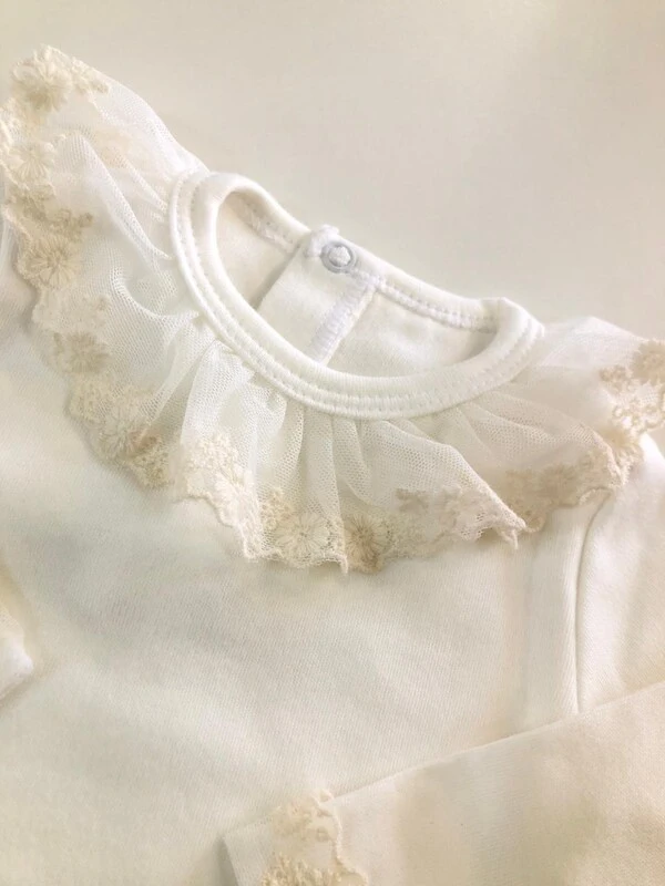 Body Longo com Tule Bordado