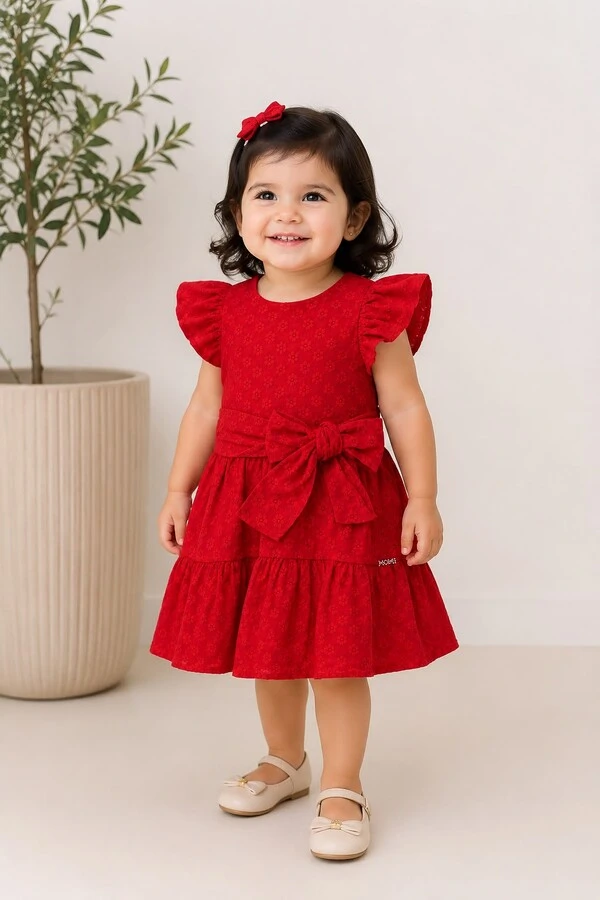 Vestido de laise manga balone
