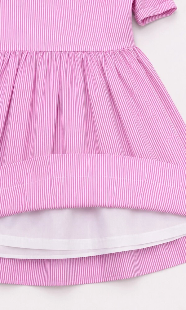 Vestido Listrado Rosa — Col & Lorê
