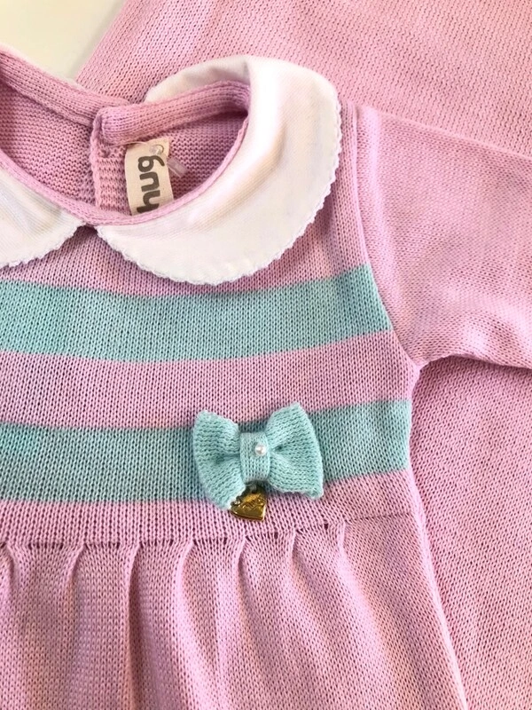 Saída Maternidade Tricot Vestido e Calça Hug
