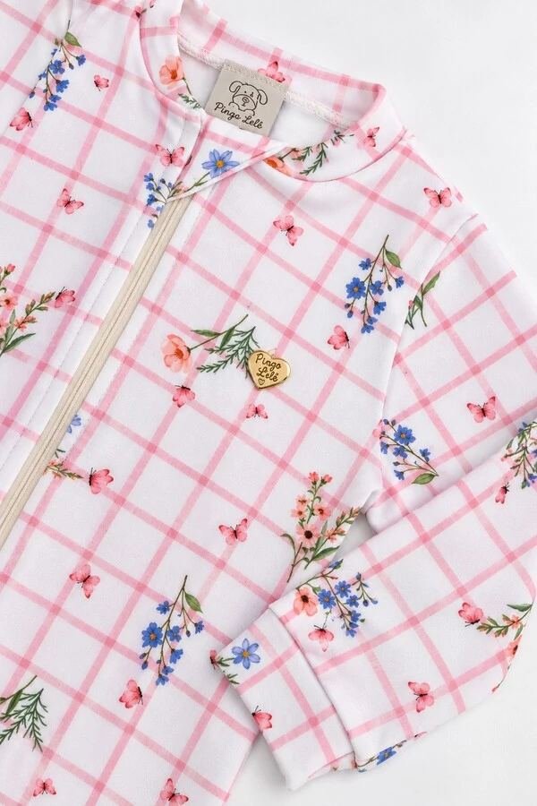 Macacão Xadrez Floral– Pingo Lelê