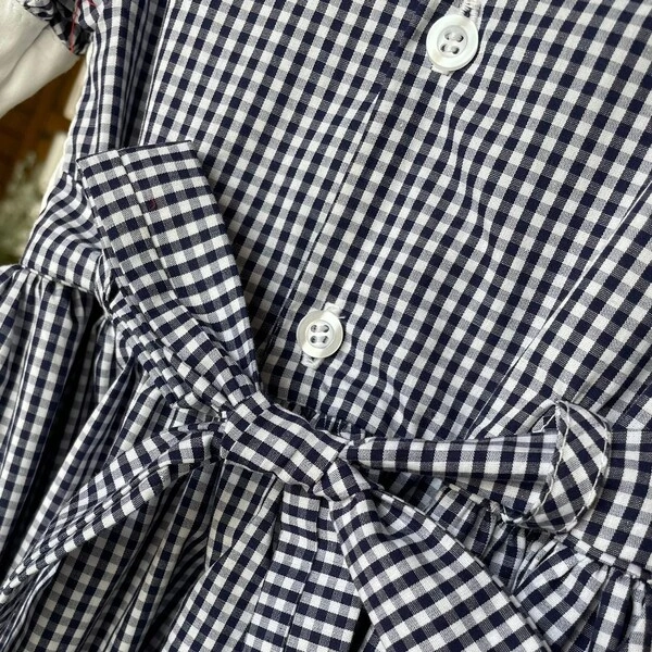 Vestido Xadrez Azul Marinho