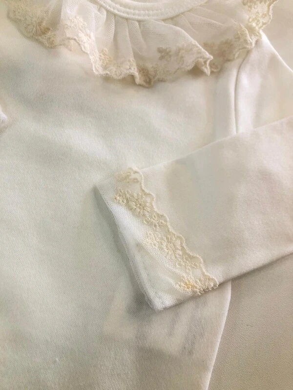 Body Longo com Tule Bordado