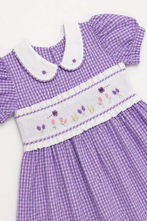 Vestido Xadrez Lilás — Col & Lorê
