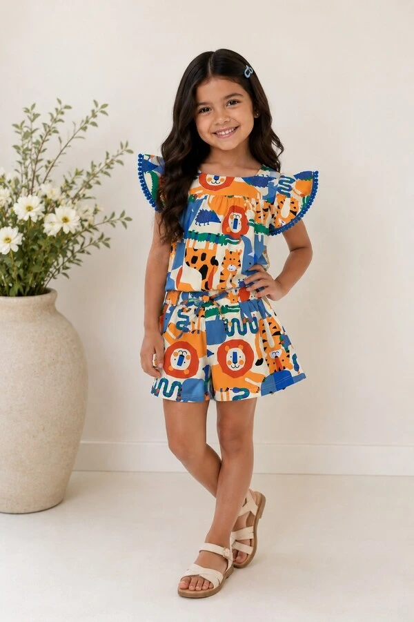 Conjunto blusa e short