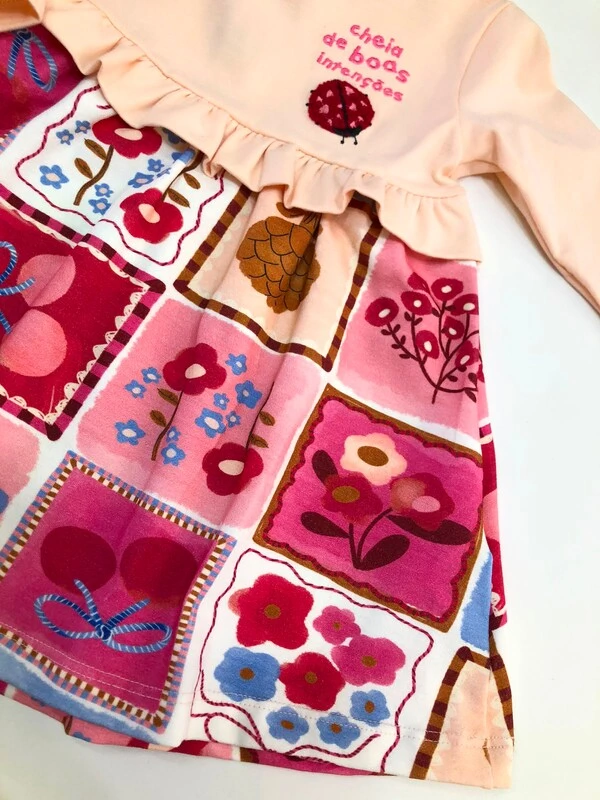 Conjunto Vestido Manga Longa e Faixa