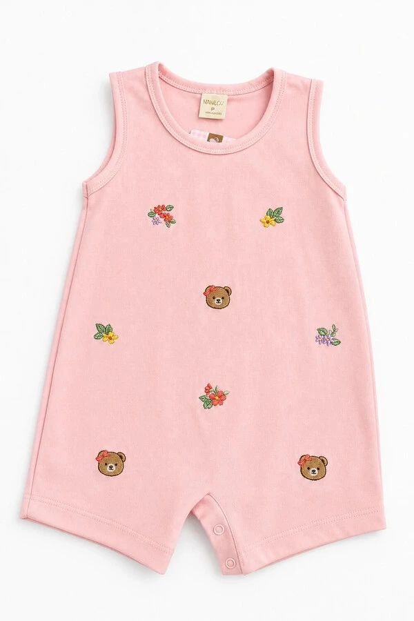 Romper Regata Ursinha Floral