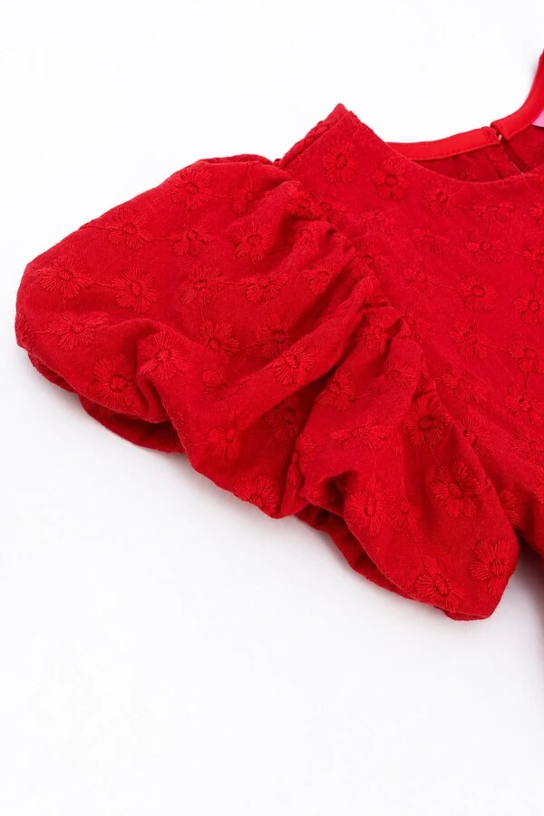 Vestido de laise manga balone