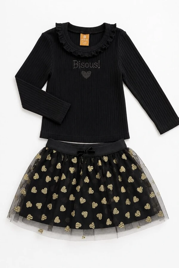 Conjunto Blusa E Short Saia Em Tule