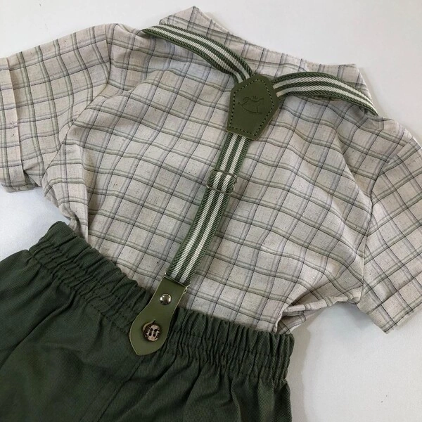 Conjunto Body e Bermuda Suspensório